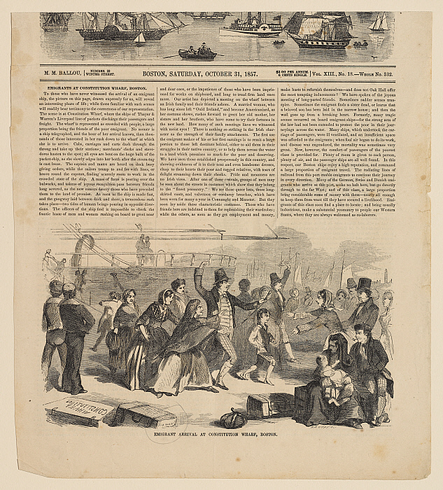 Emigrant Arrival at Constitution Wharf, Boston Slider Image 3